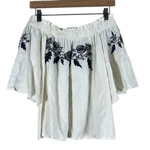 NWT Altar'd State Off Shoulder Top Womens S White Boho Cottagecore Peasant